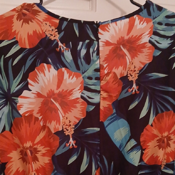 SHEIN Curve 2XL Dress with Blue and Green Pattern - Picture 5 of 5